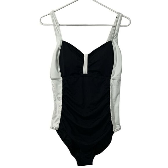 Tempt Me Black and White One Piece Swim wear(Size Large) - Picture 2 of 9
